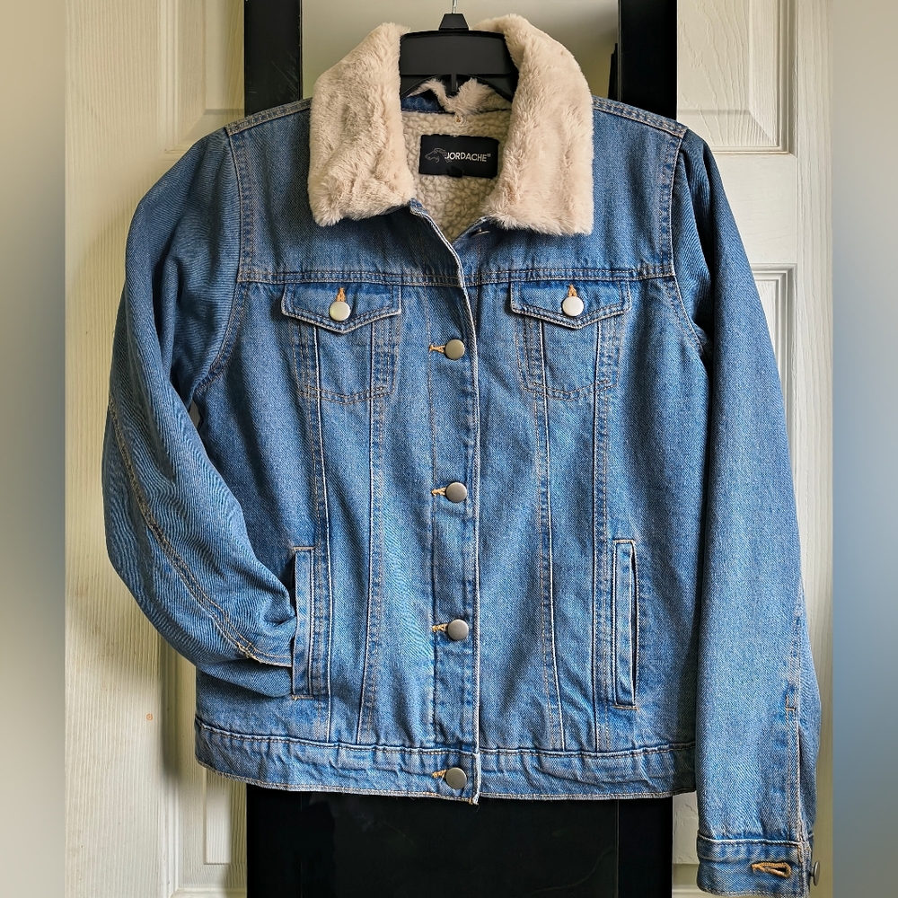SOLD!! NEW Sherpa Lined Denim Jacket